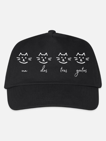 eins zwei drei katzen - Kinder Basecap - Schwarz