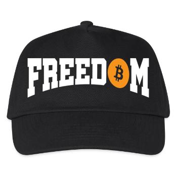 Freedom Bitcoin  - Kinder Basecap - Schwarz - Vorne