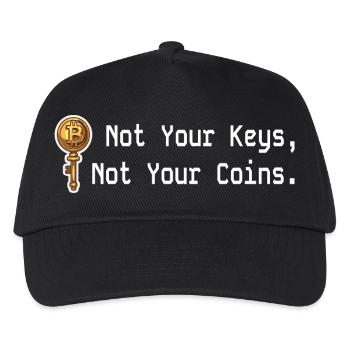 Not Your Keys Not Your Coins Crypto Kryptowährung - Kinder Basecap - Schwarz - Vorne