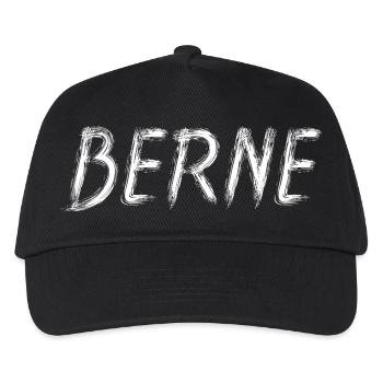 Bern Switzerland Grunge Style White Brush - Kids’ Baseball Cap - black - Front