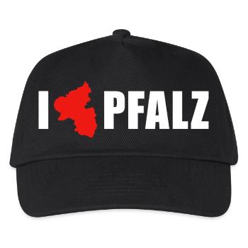 I love Pfalz Rheinland-Pfalz - Kinder Basecap - Schwarz - Vorne