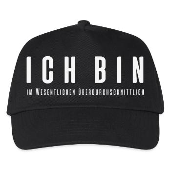 Ich bin im Wesentlichen überdurchschnittlich - Kinder Basecap - Schwarz - Vorne