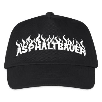 Asphaltbauer_weiss - Kids’ Baseball Cap - black - Front