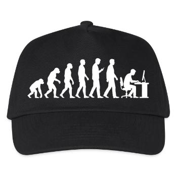 Gamer Evolution für Retro Gaming Videospiele - Kinder Basecap - Schwarz - Vorne