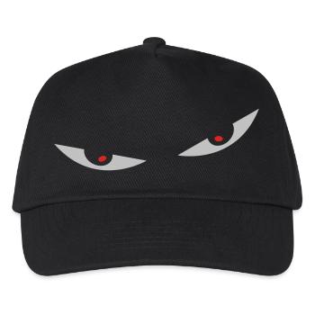 comic eyes smiley augen - Kids’ Baseball Cap - black - Front