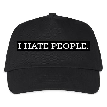 I HATE PEOPLE. - Kids’ Baseball Cap - black - Front