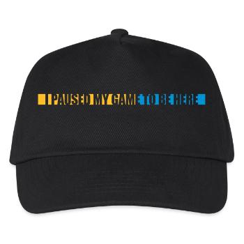 Game Paused line - Kids’ Baseball Cap - black - Front