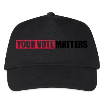 your vote matters Zitat - Kinder Basecap - Schwarz - Vorne