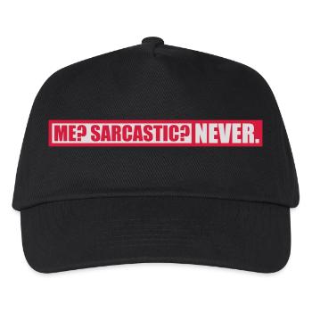 me sarcastic never quote - Kids’ Baseball Cap - black - Front