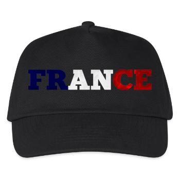 Frankreich - Kinder Basecap - Schwarz - Vorne