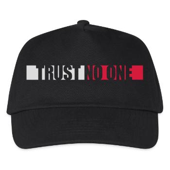 trust no one Zitat - Kinder Basecap - Schwarz - Vorne