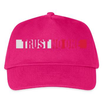 trust no one quote - Kids’ Baseball Cap - fuchsia - Front