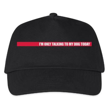only talking to dog - Kids’ Baseball Cap - black - Front