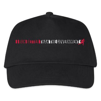 run better than government - Kids’ Baseball Cap - black - Front