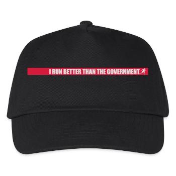 run better than government - Kids’ Baseball Cap - black - Front