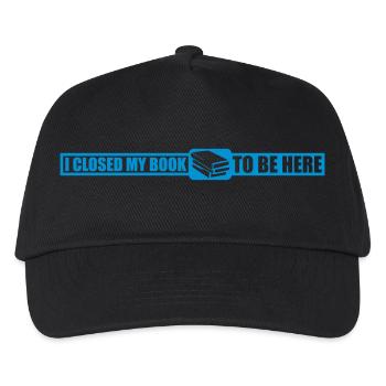 I closed my book - Kids’ Baseball Cap - black - Front