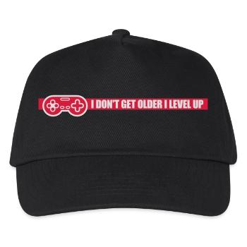 get older level up - Kids’ Baseball Cap - black - Front