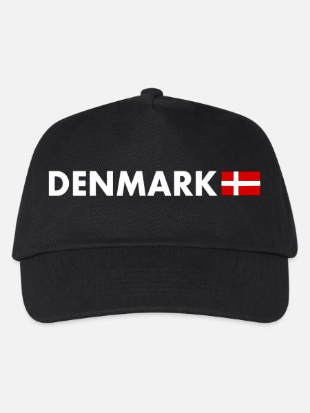 Dänemark - Kinder Basecap - Schwarz