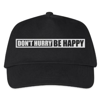 Ne vous dépêchez pas d’être heureux - Casquette de baseball Enfant - noir - Devant