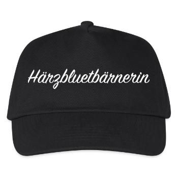 Härzbluetbärnerin Stadt Bern Schweiz Berner - Kinder Basecap - Schwarz - Vorne