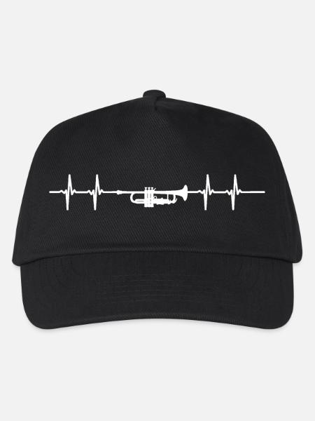 Pouls de trompette blanc - Casquette de baseball Enfant - noir