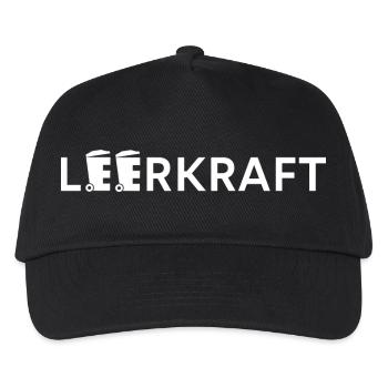 Leerkraft - Müllfahrer/Müllabfuhr/Müllmann - Kinder Basecap - Schwarz - Vorne