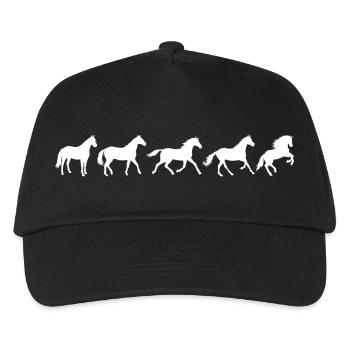 ! Evolution Horse in Motion - Kids’ Baseball Cap - black - Front