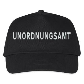 UNORDNUNGSAMT - Kinder Basecap - Schwarz - Vorne
