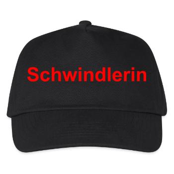 Schwindlerin - Kinder Basecap - Schwarz - Vorne