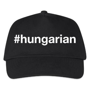 HUNGARIAN Hungary Hashtag - Kids’ Baseball Cap - black - Front