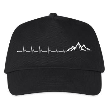 Heartbeat Berg - Kinder Basecap - Schwarz - Vorne