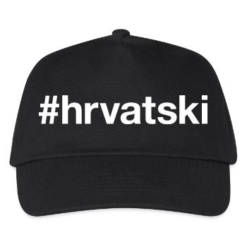 HRVATSKI Kroatisch Kroatien - Kinder Basecap - Schwarz - Vorne