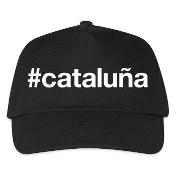 CATALUNA Katalonien Hashtag - Kinder Basecap - Schwarz - Vorne