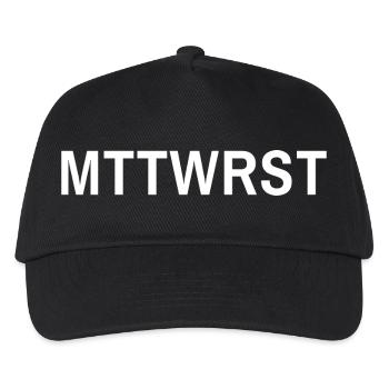 MTTWRST Typo White - Kinder Basecap - Schwarz - Vorne