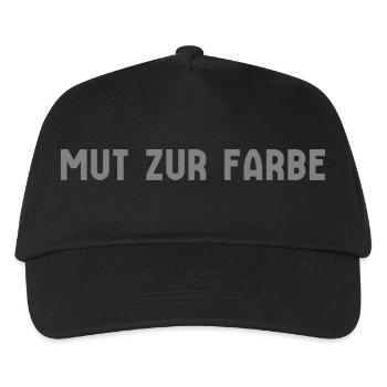 Mut zur Farbe sarkastische Sprüche - Kinder Basecap - Schwarz - Vorne