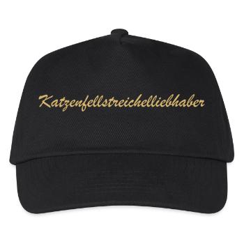 Katzenfellstreichelliebhaber Katze Katzenfreund - Kinder Basecap - Schwarz - Vorne