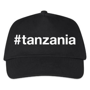 TANZANIA Hashtag Tansania - Kinder Basecap - Schwarz - Vorne
