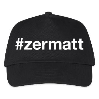 ZERMATT Hashtag - Kinder Basecap - Schwarz - Vorne