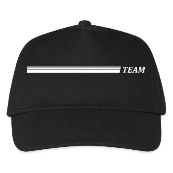 Team Strich - Kinder Basecap - Schwarz - Vorne