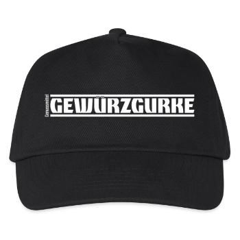 „Genussmittel“ Serie | Gewürzgurke - Kinder Basecap - Schwarz - Vorne