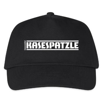 „Genussmittel“ Serie | Käsespätzle - Kinder Basecap - Schwarz - Vorne