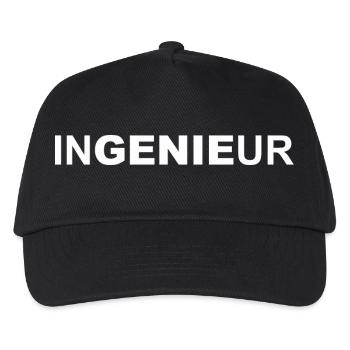 In jedem Ingenieur steckt ein Genie - Kinder Basecap - Schwarz - Vorne