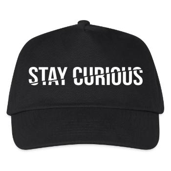 Stay Curious - Statement Saying - Kids’ Baseball Cap - black - Front