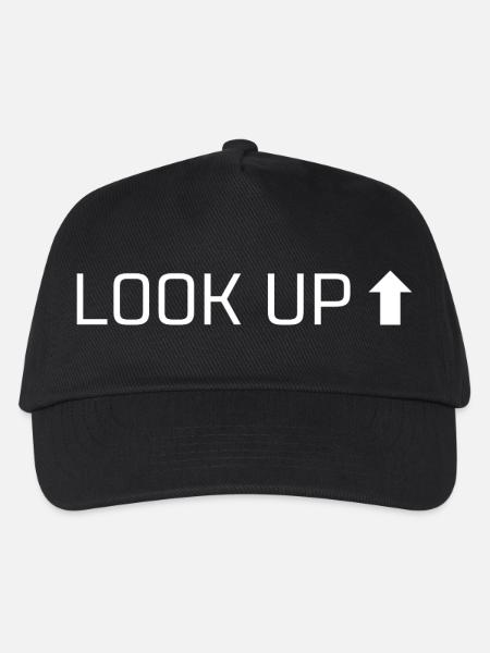 Look Up – Stay Focused, Stay Strong - Kinder Basecap - Schwarz