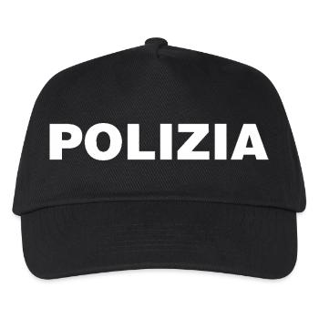 Police On – Funny t-shirt with text motif - Kids’ Baseball Cap - black - Front