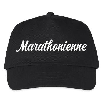 Marathonienne Course Endurance Athlétisme Champion - Casquette de baseball Enfant - noir - Devant