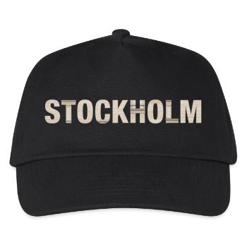 STOCKHOLM – Nordic Architectural Typography - Kinder Basecap - Schwarz - Vorne