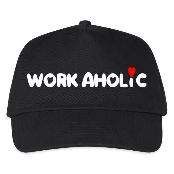 worker workaholic travailler - Casquette de baseball Enfant - noir - Devant