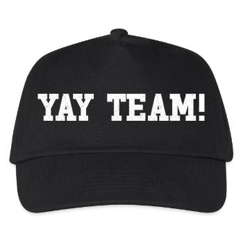 Hourra, l’équipe ! Hourra, équipe de fans de sport sans méfiance - Casquette de baseball Enfant - noir - Devant
