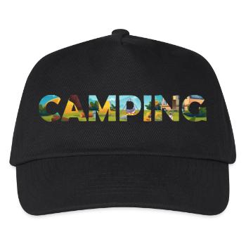 Camping Hoodie – Outdoor Lover Hoodie – Vanlife - Kids’ Baseball Cap - black - Front